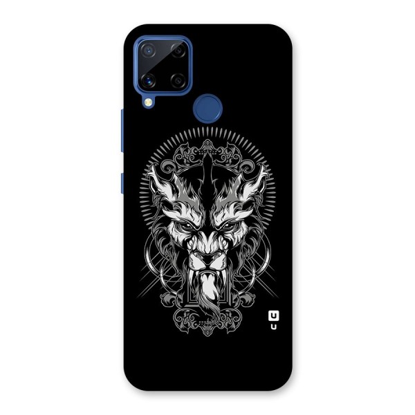 Pencil Art Lion Illustration Back Case for Realme C12