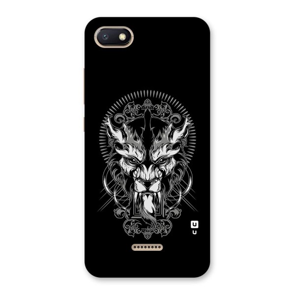 Pencil Art Lion Illustration Back Case for Redmi 6A