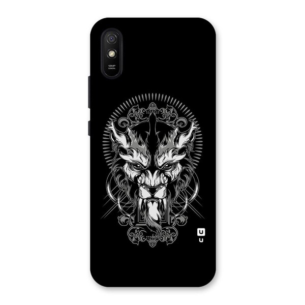 Pencil Art Lion Illustration Back Case for Redmi 9A