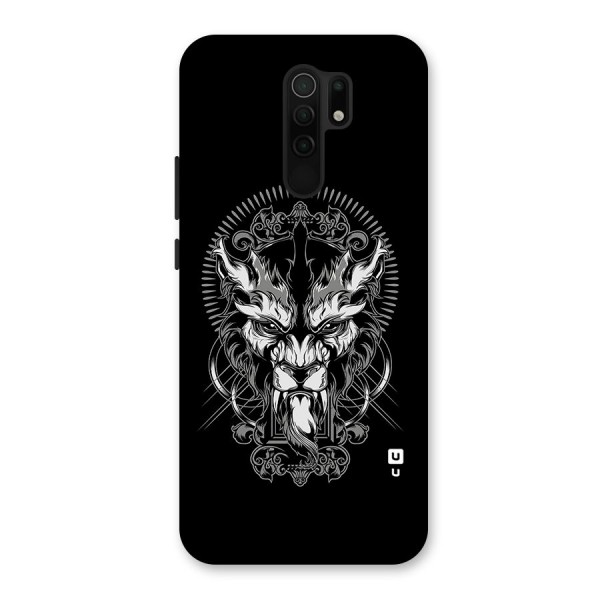 Pencil Art Lion Illustration Back Case for Redmi 9 Prime