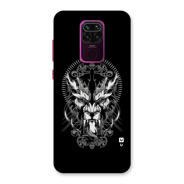 Pencil Art Lion Illustration Back Case for Redmi Note 9