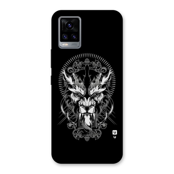 Pencil Art Lion Illustration Back Case for Vivo V20