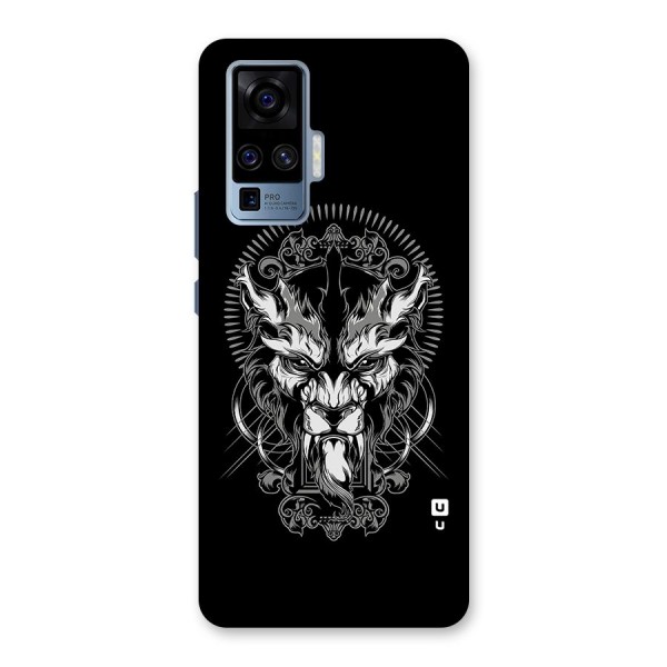 Pencil Art Lion Illustration Back Case for Vivo X50 Pro