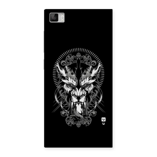 Pencil Art Lion Illustration Back Case for Xiaomi Mi3