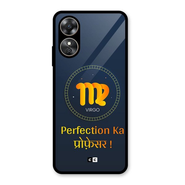 Perfect Virgo Glass Back Case for Oppo A17