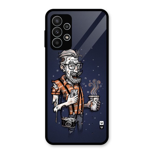 Photographer illustration Glass Back Case for Galaxy A23