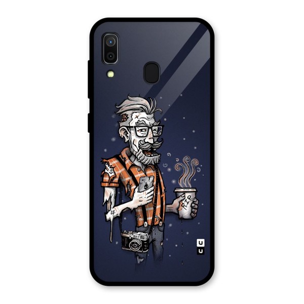 Photographer illustration Glass Back Case for Galaxy A30