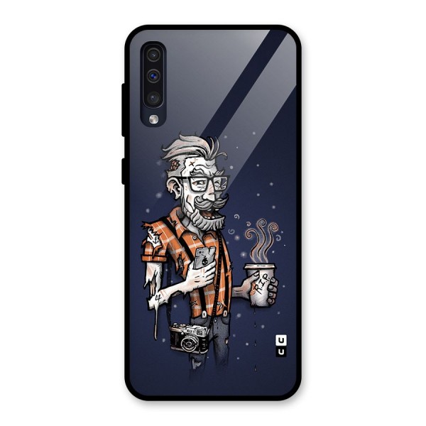 Photographer illustration Glass Back Case for Galaxy A50s