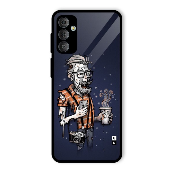 Photographer illustration Glass Back Case for Galaxy F23