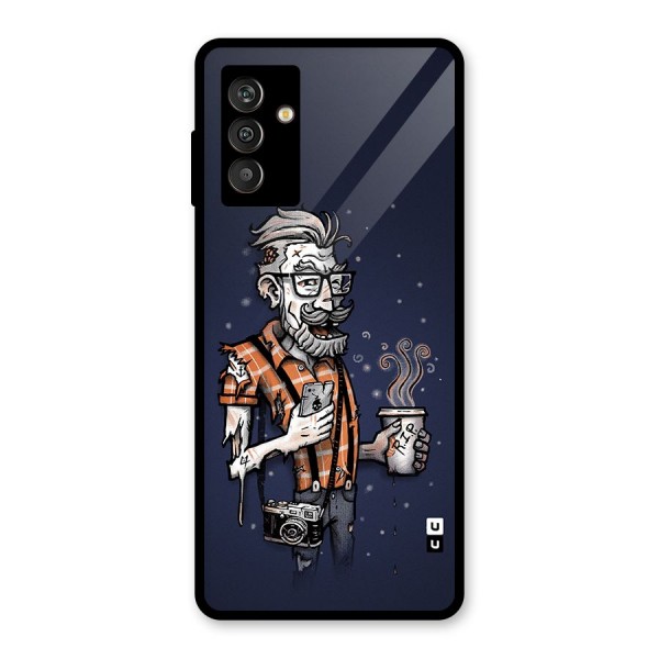 Photographer illustration Glass Back Case for Galaxy M13