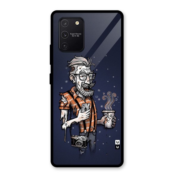 Photographer illustration Glass Back Case for Galaxy S10 Lite