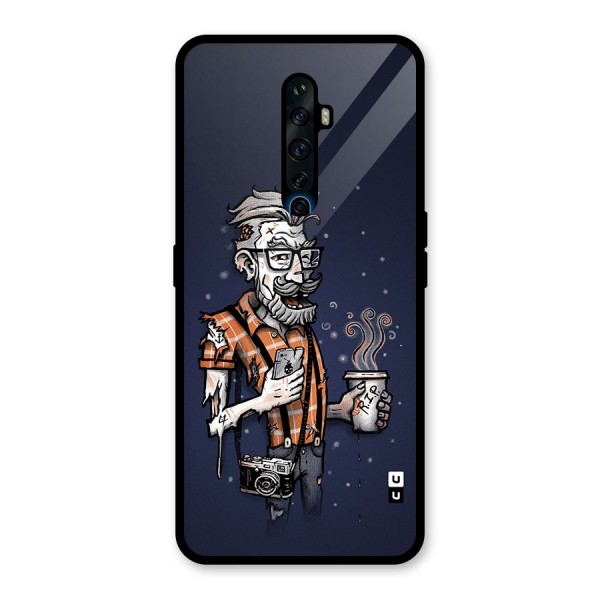 Photographer illustration Glass Back Case for Oppo Reno2 Z