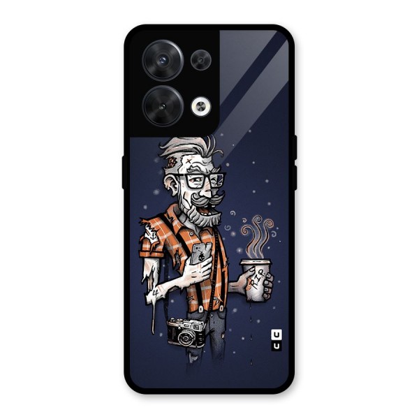 Photographer illustration Glass Back Case for Oppo Reno8 5G