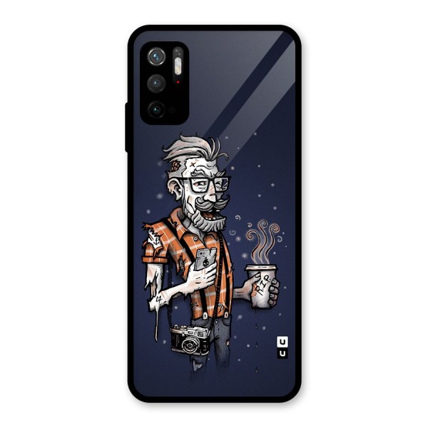 Photographer illustration Glass Back Case for Poco M3 Pro 5G