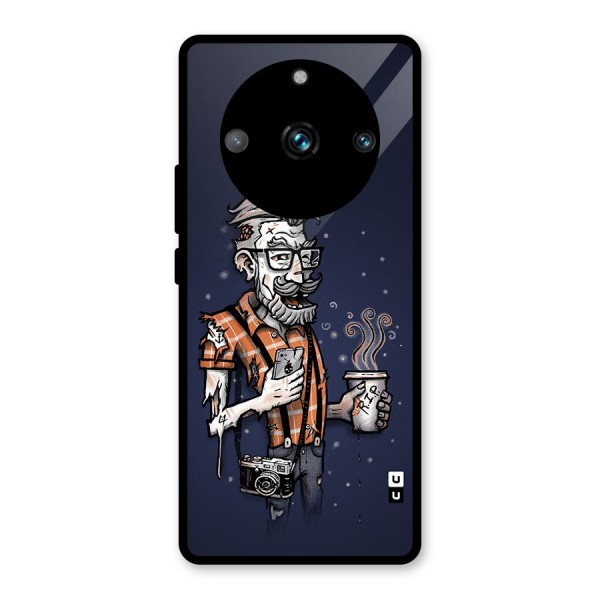 Photographer illustration Glass Back Case for Realme 11 Pro