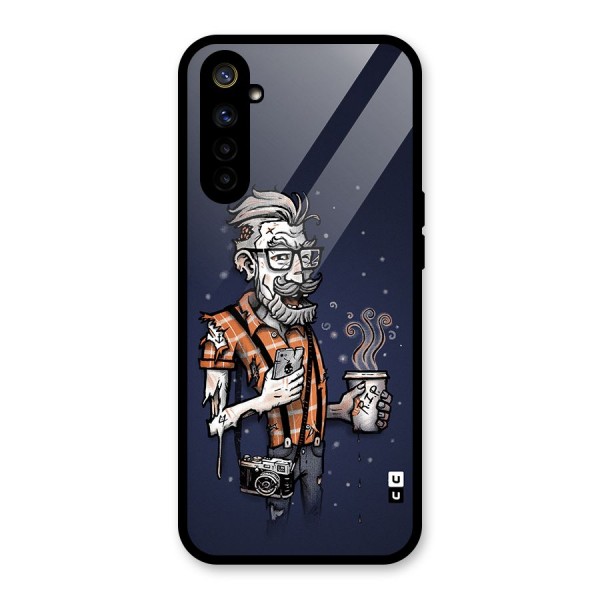 Photographer illustration Glass Back Case for Realme 6