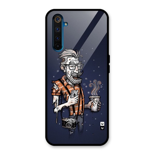 Photographer illustration Glass Back Case for Realme 6 Pro