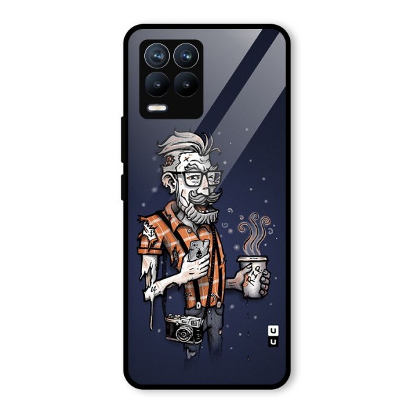 Photographer illustration Glass Back Case for Realme 8