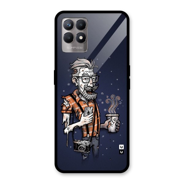 Photographer illustration Glass Back Case for Realme 8i