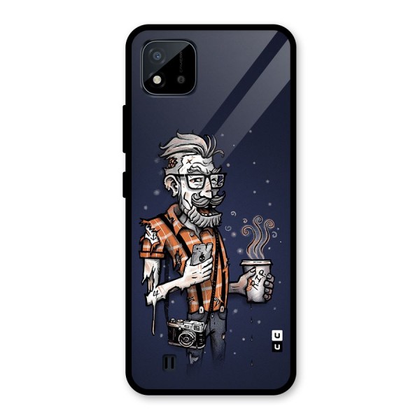 Photographer illustration Glass Back Case for Realme C11 2021