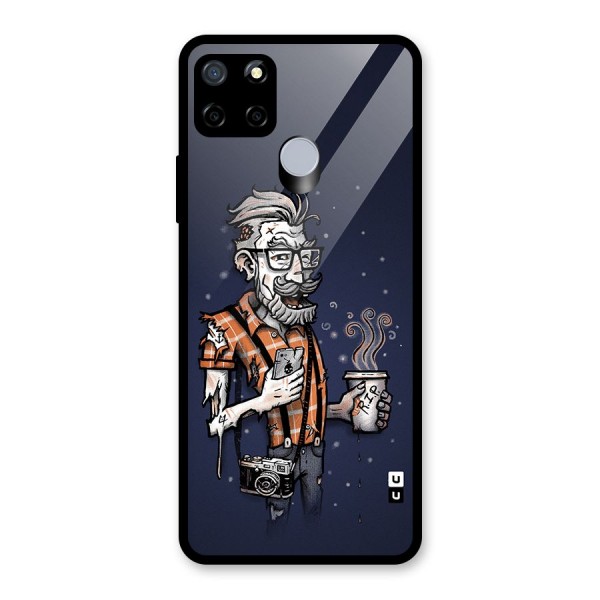 Photographer illustration Glass Back Case for Realme C12