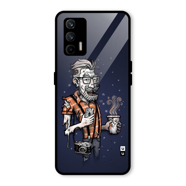 Photographer illustration Glass Back Case for Realme GT 5G