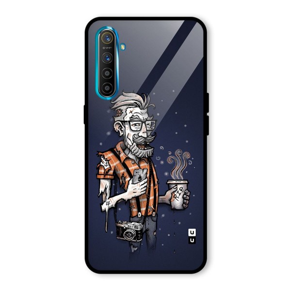 Photographer illustration Glass Back Case for Realme X2