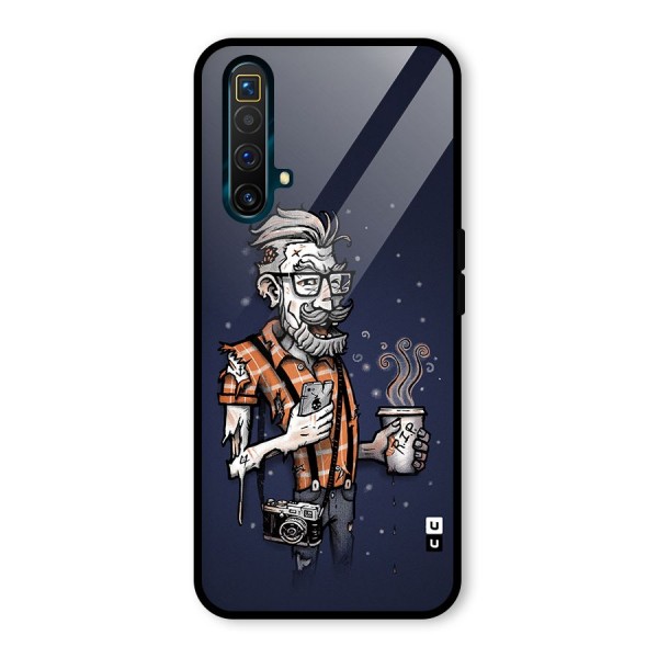 Photographer illustration Glass Back Case for Realme X3 SuperZoom