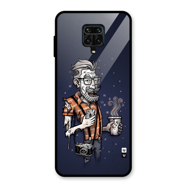 Photographer illustration Glass Back Case for Redmi Note 10 Lite