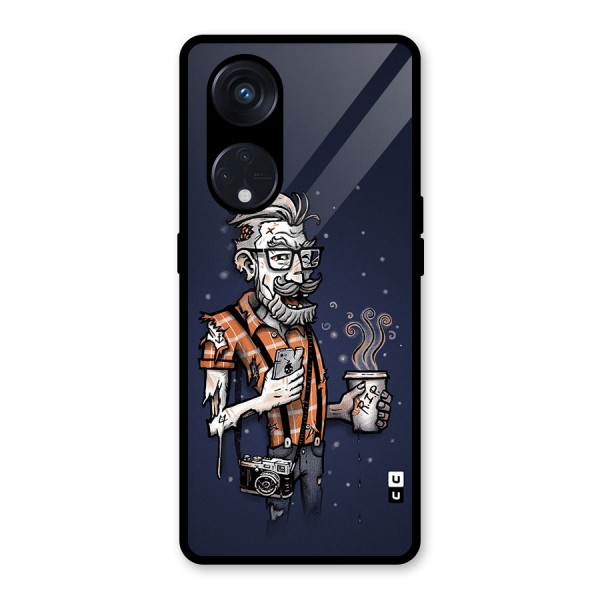 Photographer illustration Glass Back Case for Reno8 T 5G