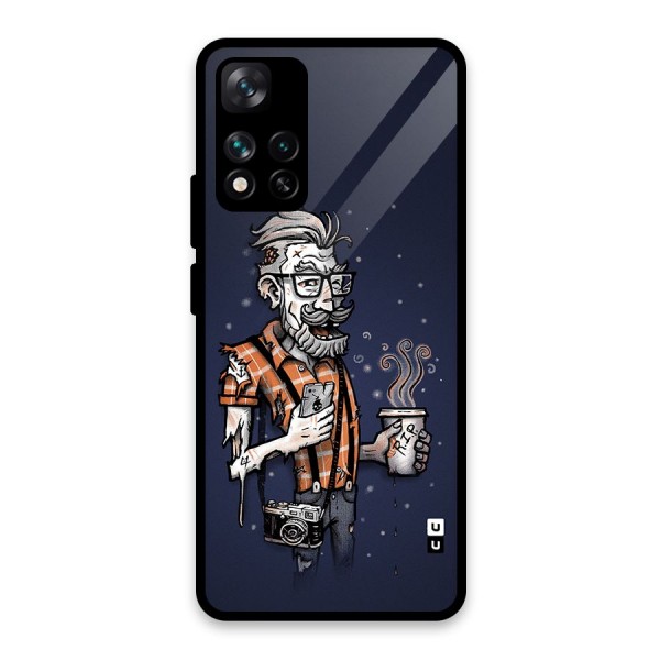 Photographer illustration Glass Back Case for Xiaomi 11i 5G