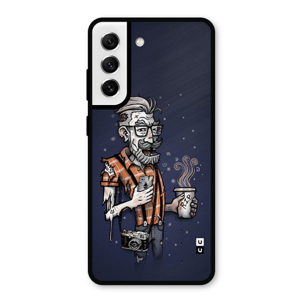 Photographer illustration Metal Back Case for Galaxy S21 FE 5G