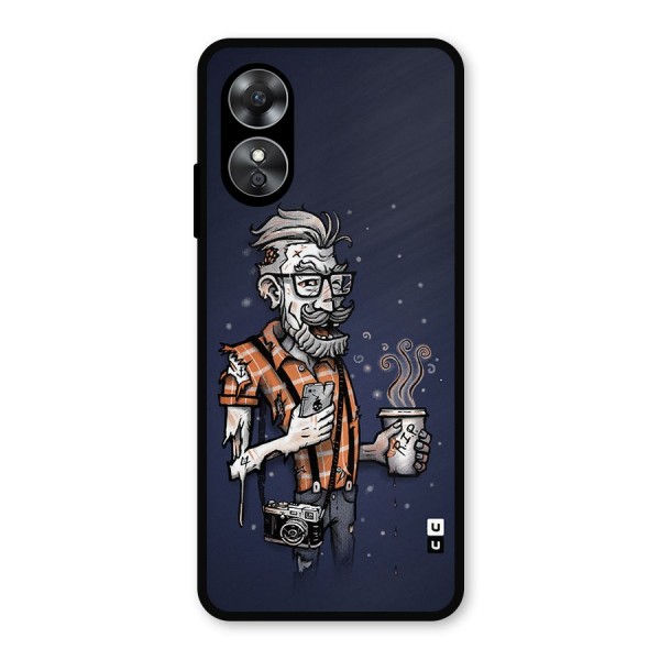 Photographer illustration Metal Back Case for Oppo A17