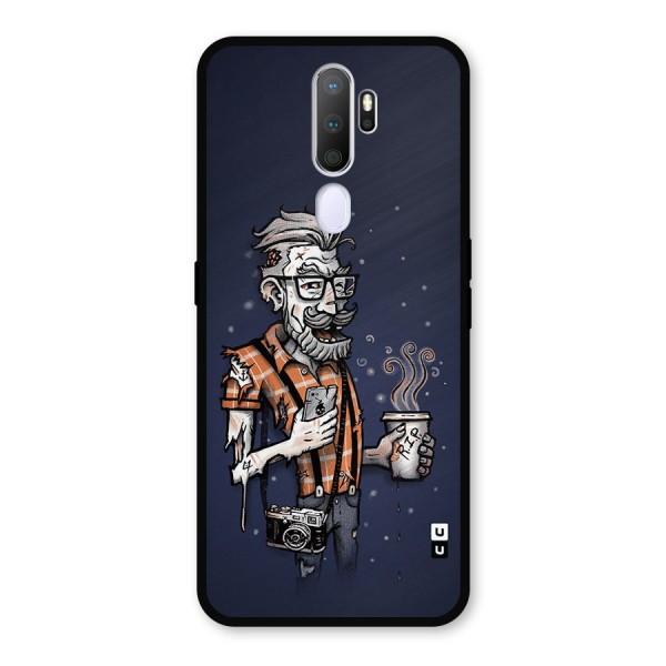 Photographer illustration Metal Back Case for Oppo A5 (2020)