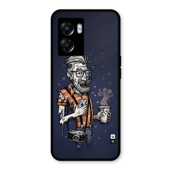 Photographer illustration Metal Back Case for Oppo K10 (5G)