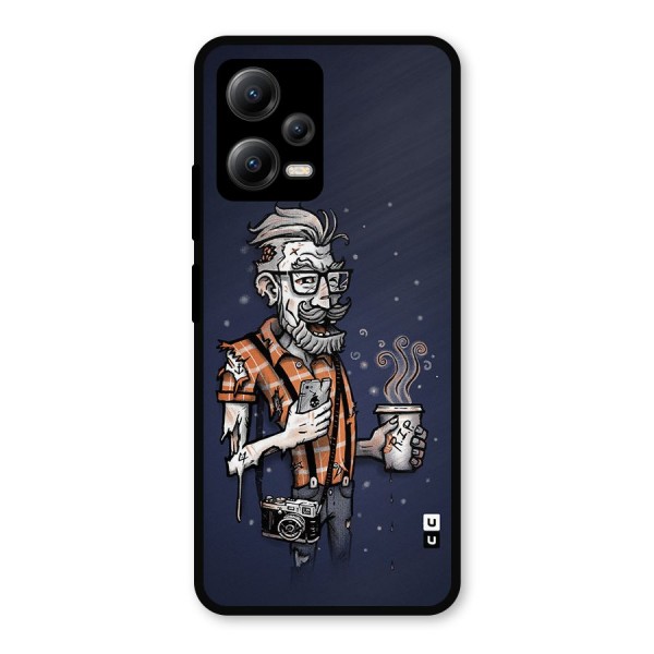 Photographer illustration Metal Back Case for Poco X5