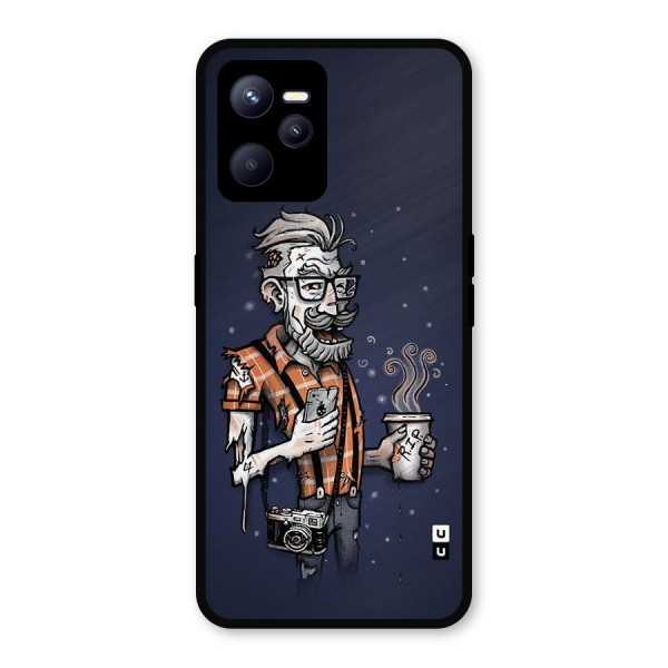 Photographer illustration Metal Back Case for Realme C35