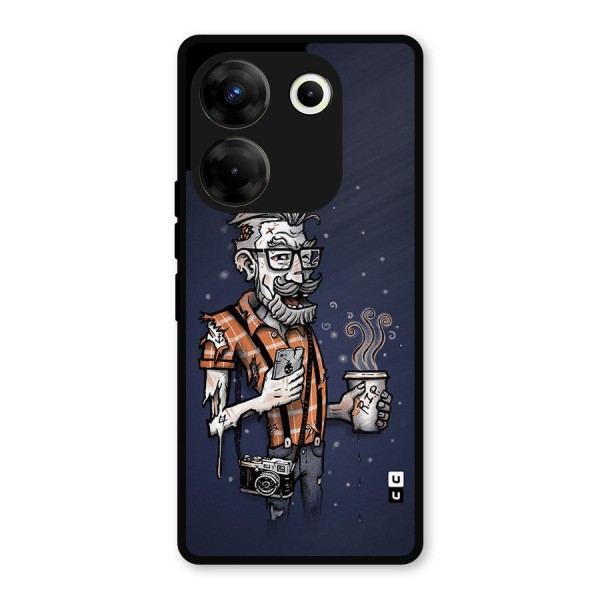 Photographer illustration Metal Back Case for Tecno Camon 20 Pro