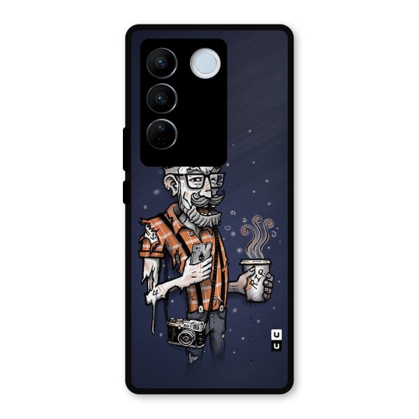 Photographer illustration Metal Back Case for Vivo V27 Pro