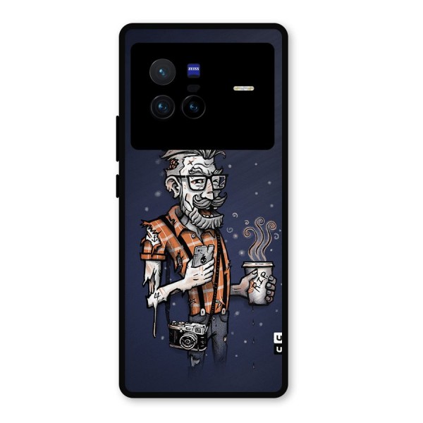 Photographer illustration Metal Back Case for Vivo X80