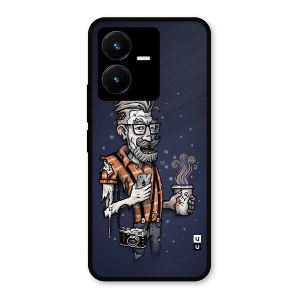 Photographer illustration Metal Back Case for Vivo Y22s