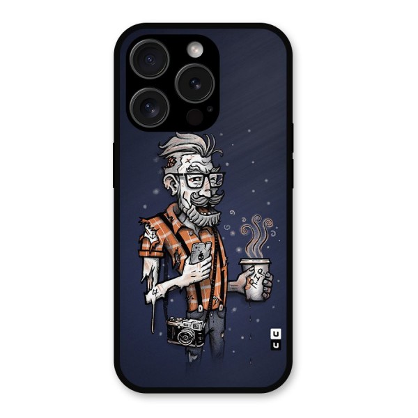 Photographer illustration Metal Back Case for iPhone 15 Pro