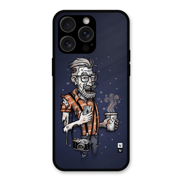 Photographer illustration Metal Back Case for iPhone 15 Pro Max