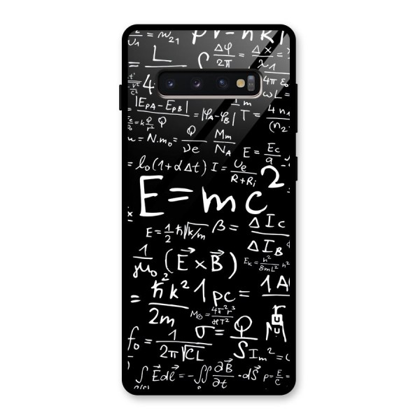 Physics Equation Glass Back Case for Galaxy S10 Plus