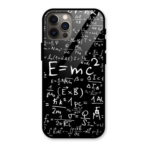 Physics Equation Glass Back Case for iPhone 12 Pro