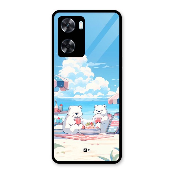 Picnic Time Glass Back Case for Oppo A77