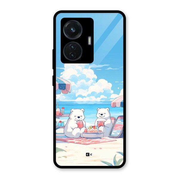 Picnic Time Glass Back Case for Vivo T1 44W