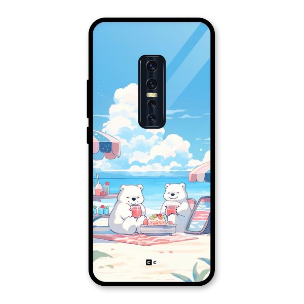 Picnic Time Glass Back Case for Vivo V17 Pro