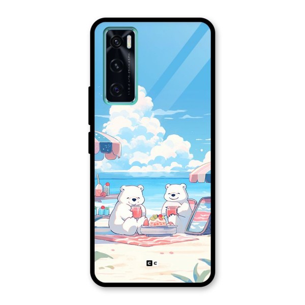 Picnic Time Glass Back Case for Vivo V20 SE