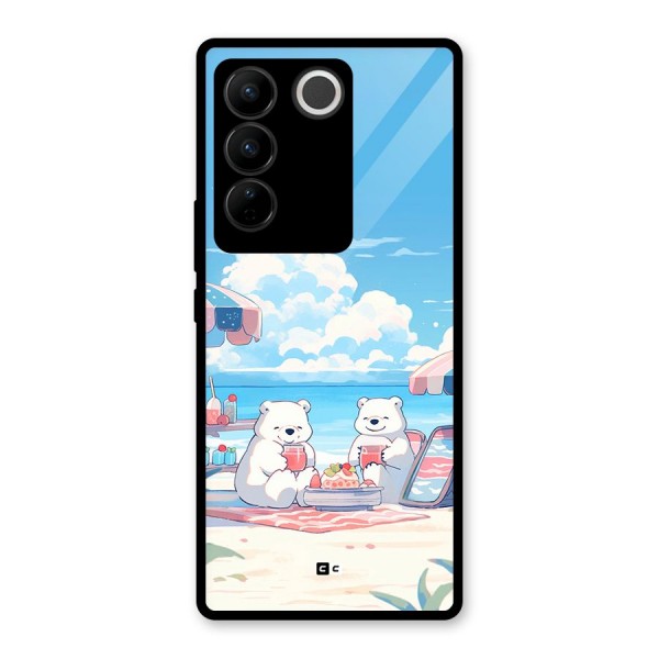 Picnic Time Glass Back Case for Vivo V27 Pro